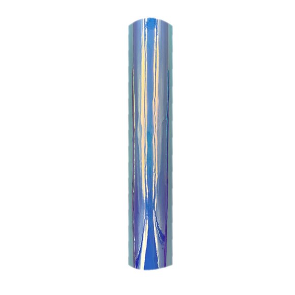 BINGLI Holographic Vinyl Roll Pink, Holographic Permanent Vinyl Glossy Rainbow Craft 12" x 10", Chrome No Bubble Iridescent for DIY Craft Decal Blue