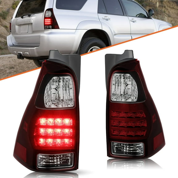 Rear Tail Light For 2006-2009 Toyota 4Runner Black Taillights Assembly Pair L R