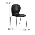 thumbnail image 6 of Flash Furniture HERCULES Series 551 lb. Capacity Black Stack Chair, 6 of 12
