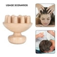 thumbnail image 4 of Wooden Massage Brush Mushroom Shaped Hairbrush for Scalp Relax Scalp Massager Hair Care, 4 of 8