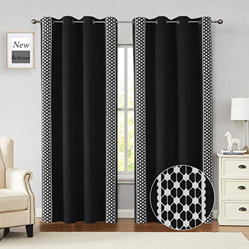 Black Blackout Curtains, Black And White Curtains Blackout