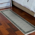 thumbnail image 5 of Ottomanson Machine Washable Cotton 2x5 Flatweave Runner Rug for Bedroom, 20" x 59", Light Gray/Multicolor Border, 5 of 10
