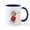White/Navy Inside, variant on CafePress - Flying Ace Santa Mug - 11 oz Ceramic Mug - Novelty Coffee Tea Cup