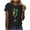 Black-A, variant on Womens St Patrick's Day T-Shirt Short Sleeve Crew Neck Cotton Shirt Irish Clover Shamrock Holiday Graphic Tee Tops