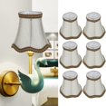 thumbnail image 1 of 6Pcs Desktop Table Lamp Cover Fabric Lampshade Accessory Lampshade Bedroom For E14 Chandelier Light Bulb, 1 of 8