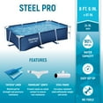 thumbnail image 3 of Bestway Steel Pro 8'6" x 67" x 24" Rectangular Above Ground Swimming Pool, 3 of 13