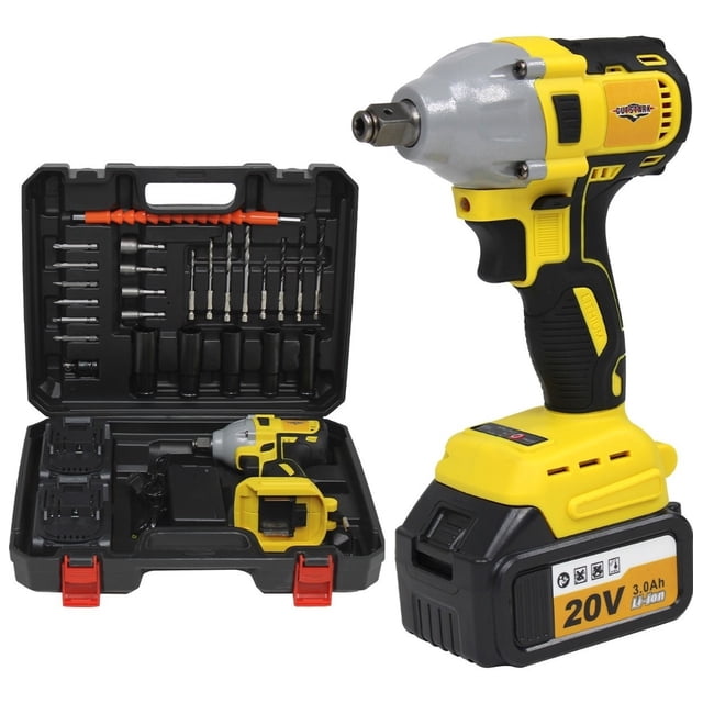 Llave Impacto Pistola Inalambrica Gutstark 500 N/m 800w Kt 28 Pzs