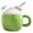 Blue, variant on SomWiBe Portable Coconut Mug With Lid and Straw, Ceramic Fruit Cup for Desk Drinks, Easy-Clean Coffee Tumbler, Blue