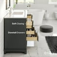 thumbnail image 5 of Eviva Monroe 48" Gray Transitional Bathroom Vanity w/ White Carrara Top, 5 of 7