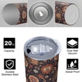 thumbnail image 4 of Pioneer Flower Floral Print Pattern 20oz Skinny Tumbler with Straw & Lid, Double Wall Vacuum Insulated Cup, Leak-Proof, Cup Holder Friendly, Hot 6H Cold 12H, 4 of 6
