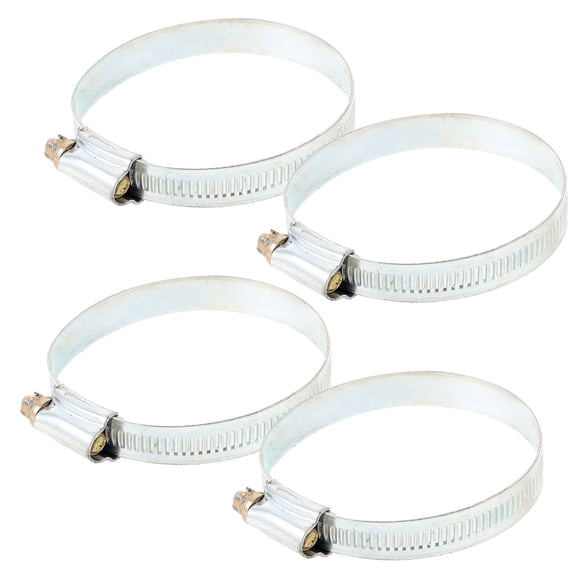 Luxshiny 4Ud Abrazadera De Manguera De Metal Plateada Para Hogar Con Resistente Y Estable