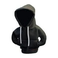 thumbnail image 2 of Sudadera con capucha divertida con funda para palanca de cambios de coche Negro, 2 of 9