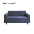 thumbnail image 3 of Solid Color Sofa Cover Elastic Couch Dust-proof Washable Dust-proof Anti-slide Slipcover 1/2/3/4 Seater Covers Protector Full Coverage Navy XL, 3 of 9