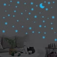 thumbnail image 3 of Pegatinas de pared Pegatinas luminosas de estrella azul Papel tapiz de fondo Mural Tatuajes de tatuajes Bebé Niños Decoración de la habitación de la cama kenally  JJ13407-00, 3 of 6