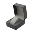 thumbnail image 2 of Organizador de caja de almacenamiento de reloj individual con forro suave, soporte de almacenamiento de exhibición de reloj portátil, Estuche de Viaje Gris, 2 of 8