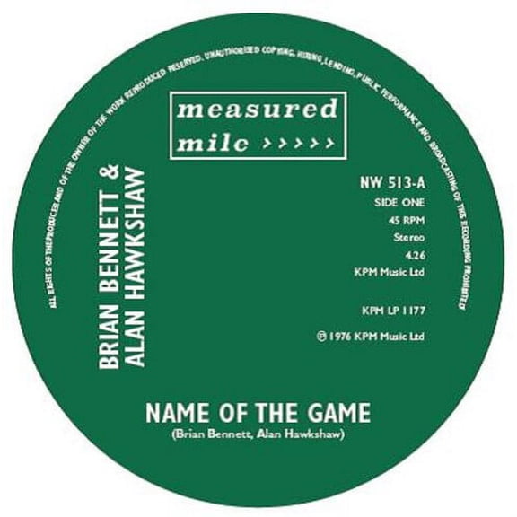 Bennett,Brian / Hawkshaw,Alan / Richmond,Dave - Name Of The Game / Confunktion - Music & Performance - Vinyl [7-Inch]
