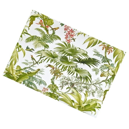 

140*260CM Waterproof Tablecloths Tropical Plants Crane Printed Polyester Party Table Blanket Outdoor Barbecue Picnic Cloth F