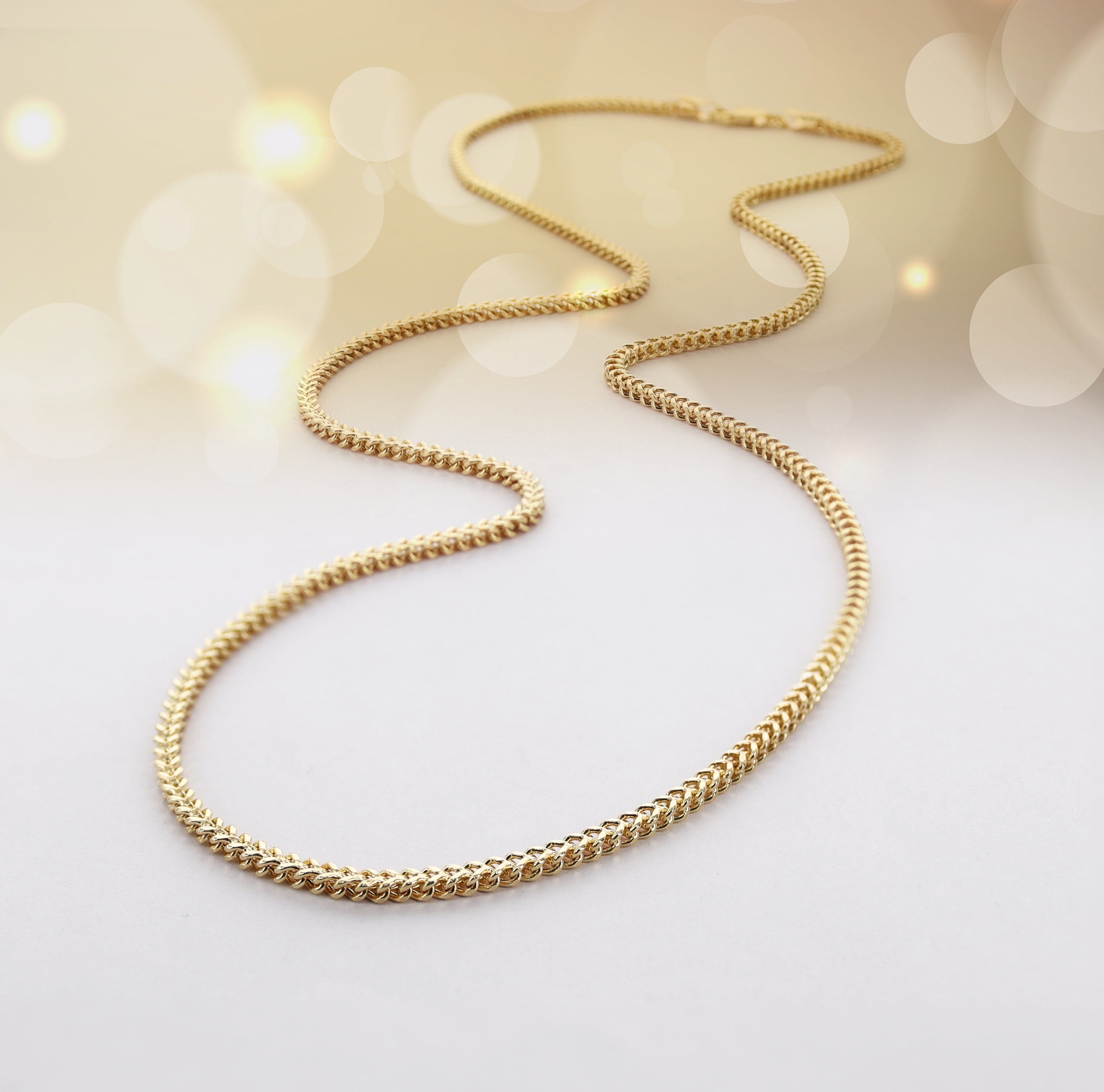 Brilliance Fine Jewelry 10K Yellow Gold Adult Franco Chain 22"