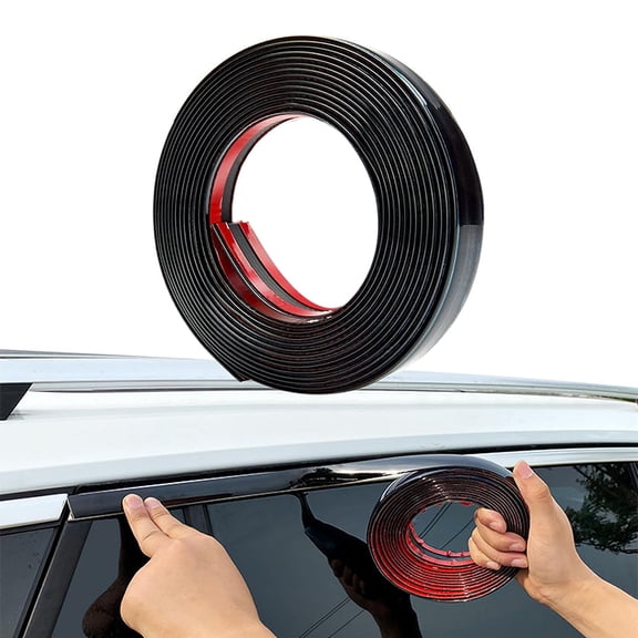 Chrome Car Molding Trim Strip, PVC Self-Adhesive Exterior Edge Protection