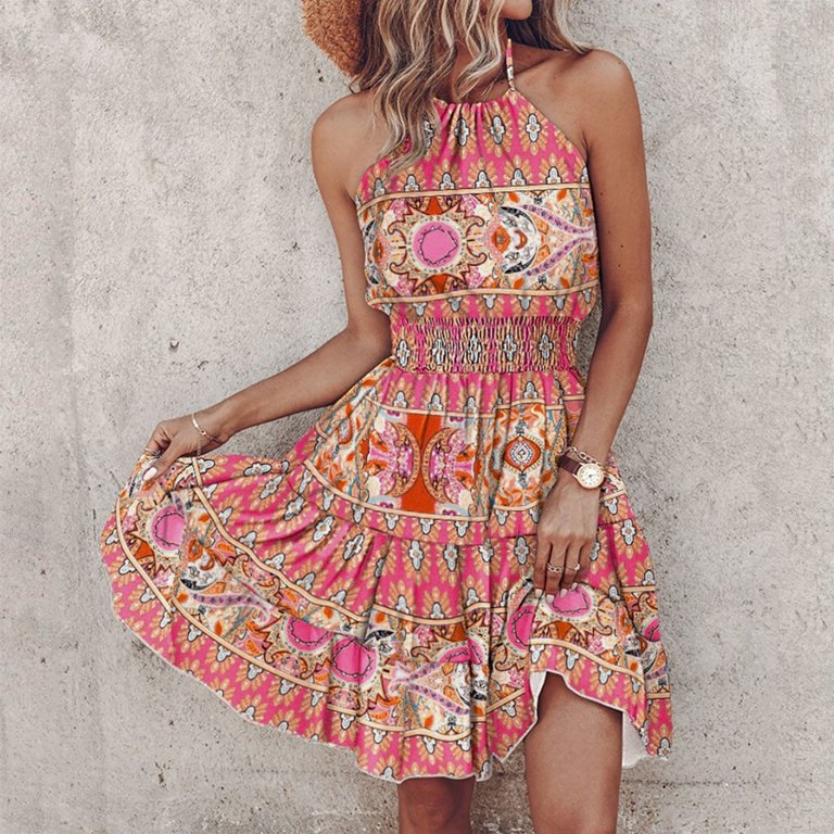 blue dress for baby girl Floral-print Cali Maxi Summer Party Dress main image 0