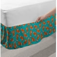 thumbnail image 2 of Nursery Bed Skirt, Cartoon Tractor Trucks Construction Bulldozer Digger Equipment Vehicle, Elastic Bedskirt Dust Ruffle Wrap Around for Bedding Decor, 4 Sizes, Burnt Orange Turquoise, by Ambesonne, 2 of 2