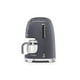 thumbnail image 2 of Cafetera Smeg, estilo retro de los años 50, jarra de cristal para 10 tazas, color gris, 2 of 5