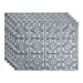 thumbnail image 3 of FASÃ„DE Traditional Style/Pattern 1 Decorative Vinyl 18in x 24in Backsplash Panel in Argent Silver (5 Pack), 3 of 15