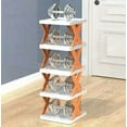 thumbnail image 4 of 9 Tiers Shoe Storage Rack Slim Narrow Shelf Stacking Cabinet Footwear Organizer, 4 of 6