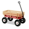 Radio Flyer, 34" All-terrain Steel & Wood Wagon, Air Tires, Red