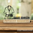 thumbnail image 2 of Craftnamesign Custom Wooden Physician Assistants Desk Name Plate, Metal Nameplate for desk, 2 of 5
