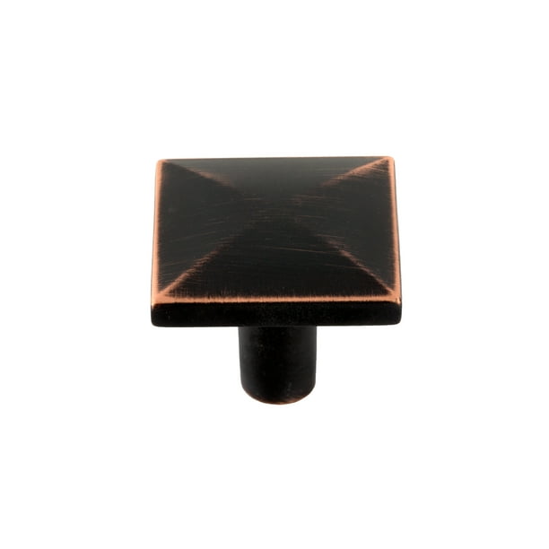 Mainstays 13/16" Square Knob, Oil Rubbed Bronze, 2 Pack