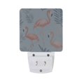 thumbnail image 2 of WOBOGO Flamingo Pattern with Tropical Leaves LED Night Light 2 Pcs Set 0.5 Watt Wall Plug in Dusk to Dawn Automatic Switch Soft White Light, 2 of 7