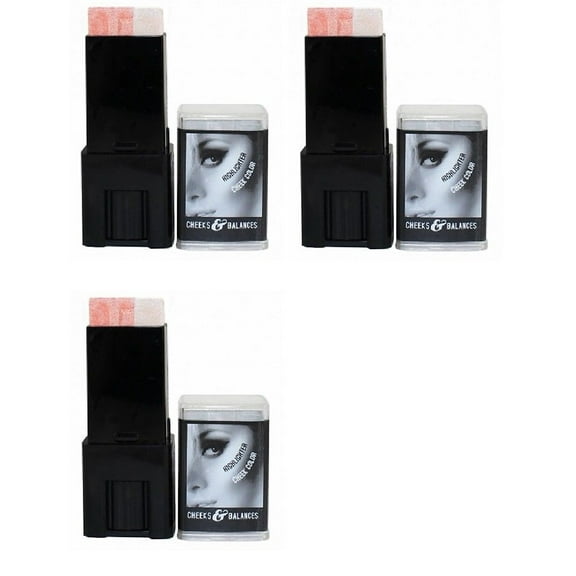 Hard Candy Cheeks & Balances Highlight & Contour, Angel Face 865 (Pack of 3) + Makeup Blender Sponge