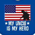 thumbnail image 4 of Inktastic Military Uncle is My Hero Us Flag Boys or Girls Baby Bib, 4 of 4