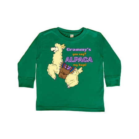 

Inktastic Cute Jumping Alpaca-Grammy s You Say ALPACA my bags! Gift Toddler Boy or Toddler Girl Long Sleeve T-Shirt