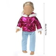thumbnail image 3 of bxhwj 18 Inch Doll Christmas Dress, Holiday Clothing for 18 Inch Dolls, Fun and Stylish Pink Outfit, Includes Top, Pants, Hat, Scarf & Gloves for Girls Aged 3-6, 3 of 6
