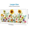 thumbnail image 3 of XL Large Cute Mouse Pad, Extended Sunflower Gaming Mousepad, Non-slip Waterproof Long Floral Mousepad Desk Mat for Laptop, Keyboard and Computer for Gifts Decor Women Office, (Colorful, 31.5*11.8 In), 3 of 6