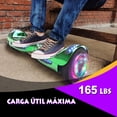 thumbnail image 4 of HOVERSTAR Bluetooth Hoverboard, LBW12A Color cromado o monopatín eléctrico de piel impresa con ruedas intermitentes LED, 4 of 5