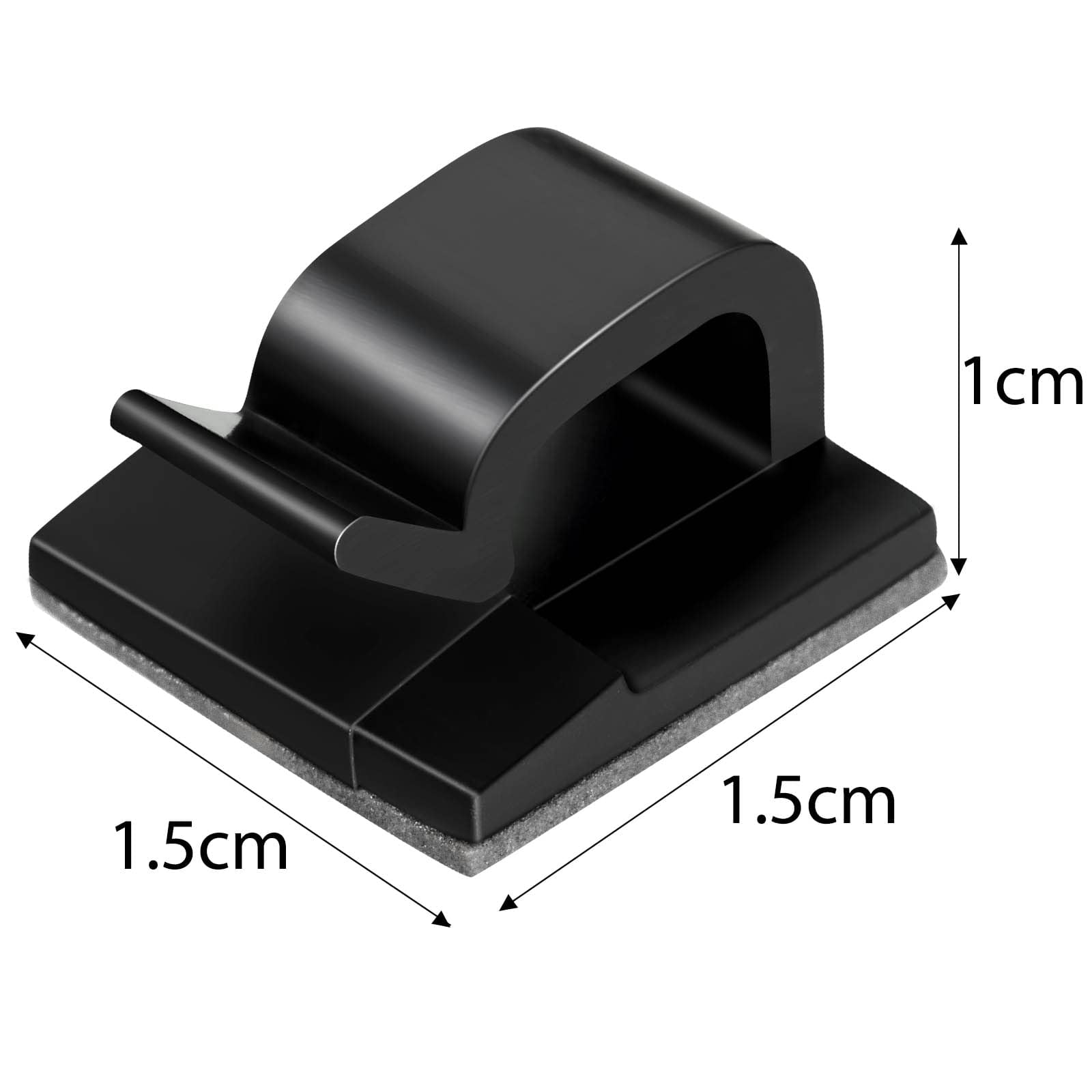 100 Pieces Cable Clips Outdoor Light Clips Cord Organizer Self Adhesive