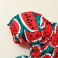 thumbnail image 5 of Wangmeiwg Girls Short Sleeve Watermelon Prints Romper Bodysuits Headbands Outfits Baby Undershirt, 5 of 7