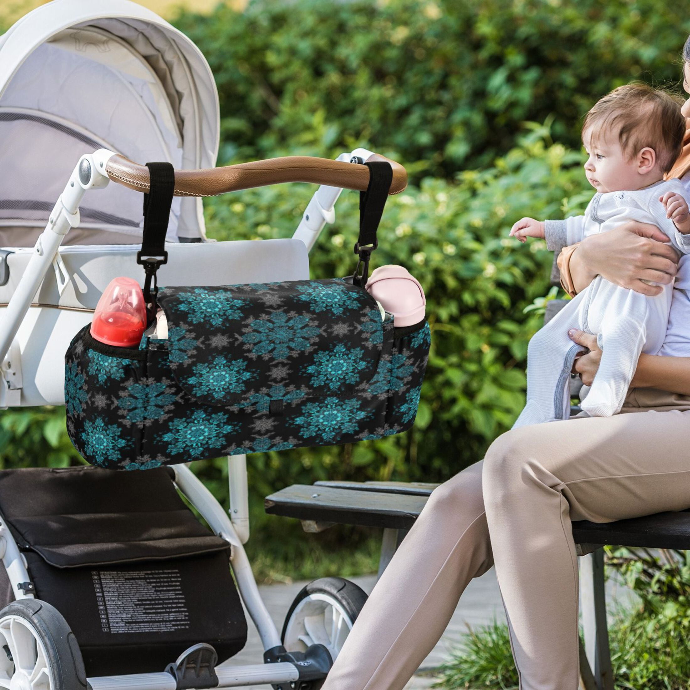DIXRUYEE Stroller Organizer Azulstar Printed