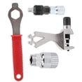 thumbnail image 1 of Cortador de cadena, llave, extractor de casquillos de pedalier y extractor de ganchos: herramienta multifunción plateada para reparación de bicicletas, 1 of 8