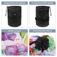 thumbnail image 3 of PhooArto Travel Cosmetic Bags Barrel Makeup Bag, Multifunctional Toiletry Bucket Bags Round Organizer Storage Pocket, Parrots Bird Watercolor Pattern, 3 of 6