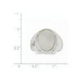 thumbnail image 2 of Solid 14k White Gold Engravable Signet Ring (15.8mm) - Size 13, 2 of 2
