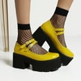 thumbnail image 2 of Facrlt Women's Leather Shoes Strapes Vintage Mary Janes Doll Shoes, 2 of 6