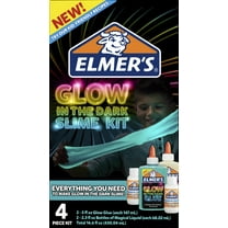 Elmer's Glow-in-the-Dark Slime Kit, Assorted Colors with Glue Slime Activator, 4 Count