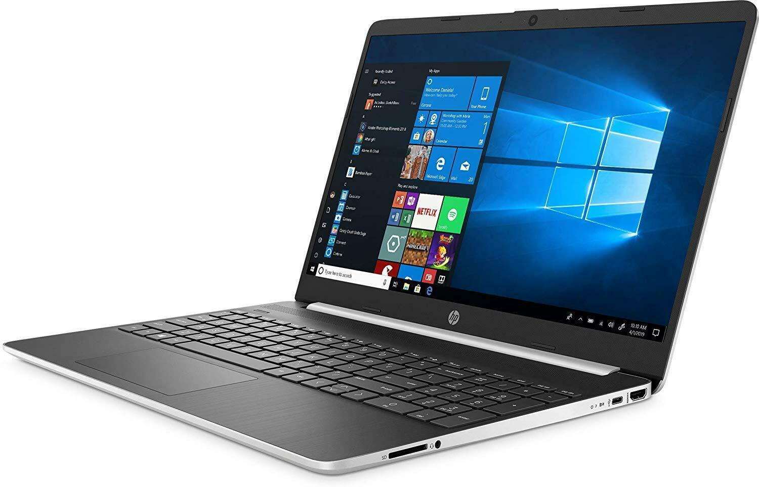 HP 15-DY1731MS Laptop, 15.6" HD (1366 x 768), Intel Core 10th Gen i3-1005G1, 8 GB RAM, 128 GB SSD, Windows 10 - image 3 of 5
