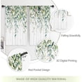 thumbnail image 5 of Sage Green Eucalyptus Leaves Kitchen Curtains Short Small Rustic Spring Flower Floral Wooden Botanical Plant Rod Pocket Farmhouse Bedroom Living Room Treatment Fabric 2 Panels 24x26 Inch, 5 of 5