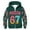 Dark Green, variant on 67 shirt G'irls Cartoon Print Hooded Zip Up Jacket Long Sleeve Athletic Outerwear For K'ids Casual Warm Lined Coat