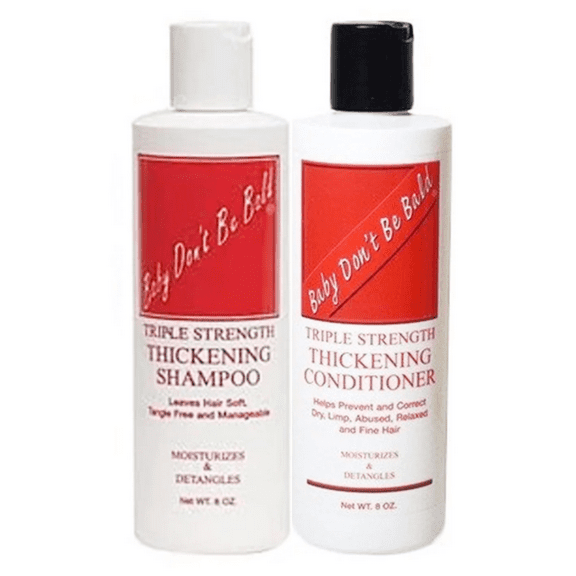 Baby Don't Be Bald Triple Strength Thickening Shampoo, Conditioner Set